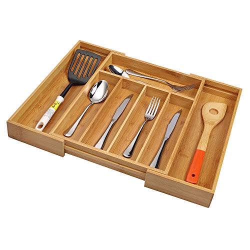 Bamboo Cutlery Tray Silverware Drawer Dividers D98819
