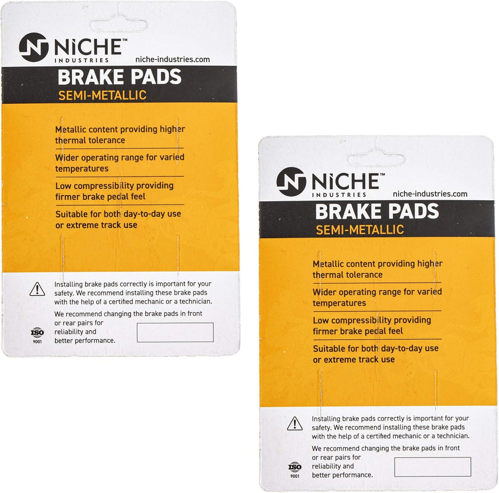 Front Rear Right Brake Pad Set Semi-Metallic 2 Pack E152