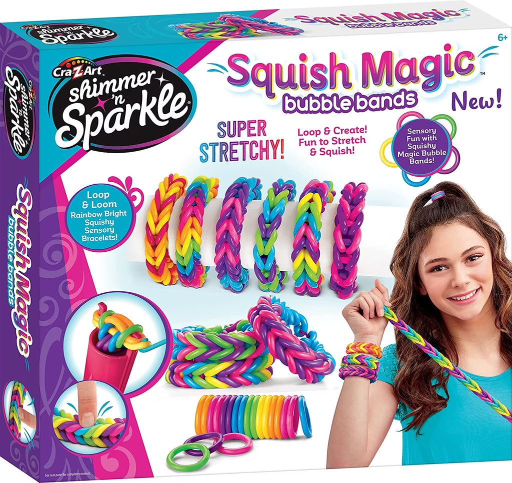 Shimmer n Sparkle Squish Magic Bubble Bands Loom Band Making Kit L5526