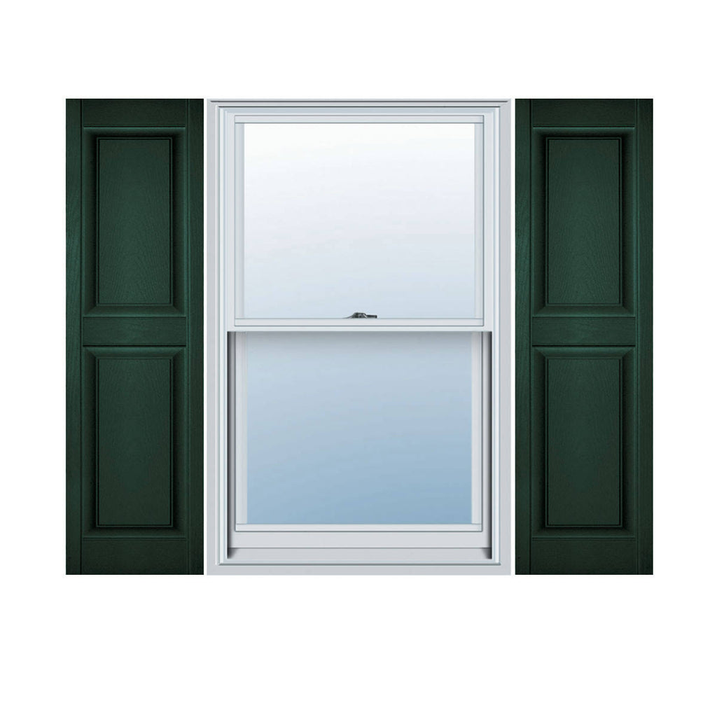 14 3/4x22W x 43x22H Vinyl Raised Panel Shutters W48402