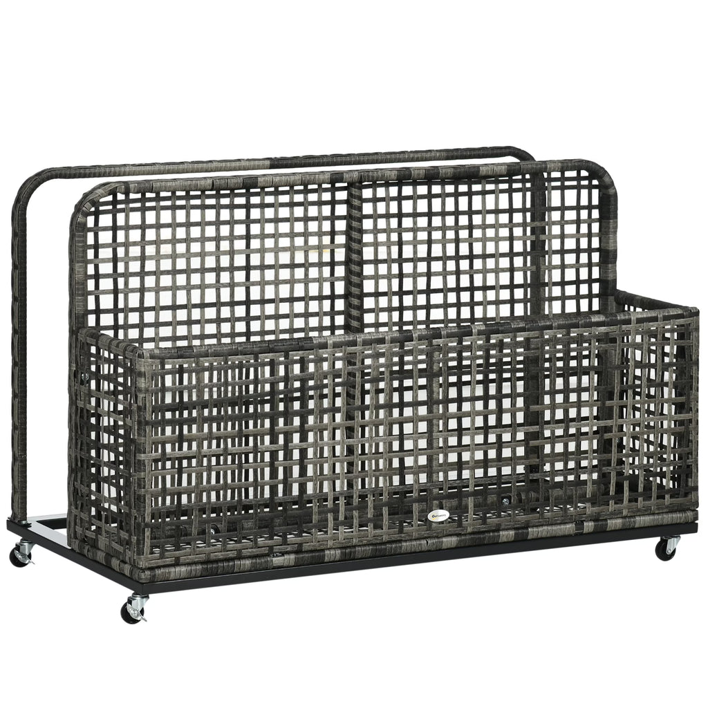 Dark Grey Pool Float Storage with Wheels Z628316