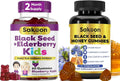 Black Seed Oil Gummies with Honey, Elderberry, Vitamin C & Zinc 2 Pack F894
