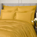 Queen Mustard Cotton Sateen Fitted Sheet J25232
