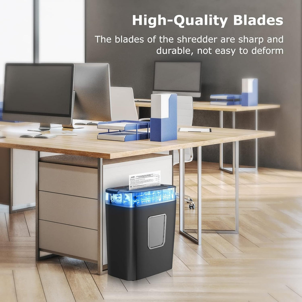 8-Sheet Crosscut Paper Shredder with 4.2 Gallon Wastebasket, Pack of 2 N419165