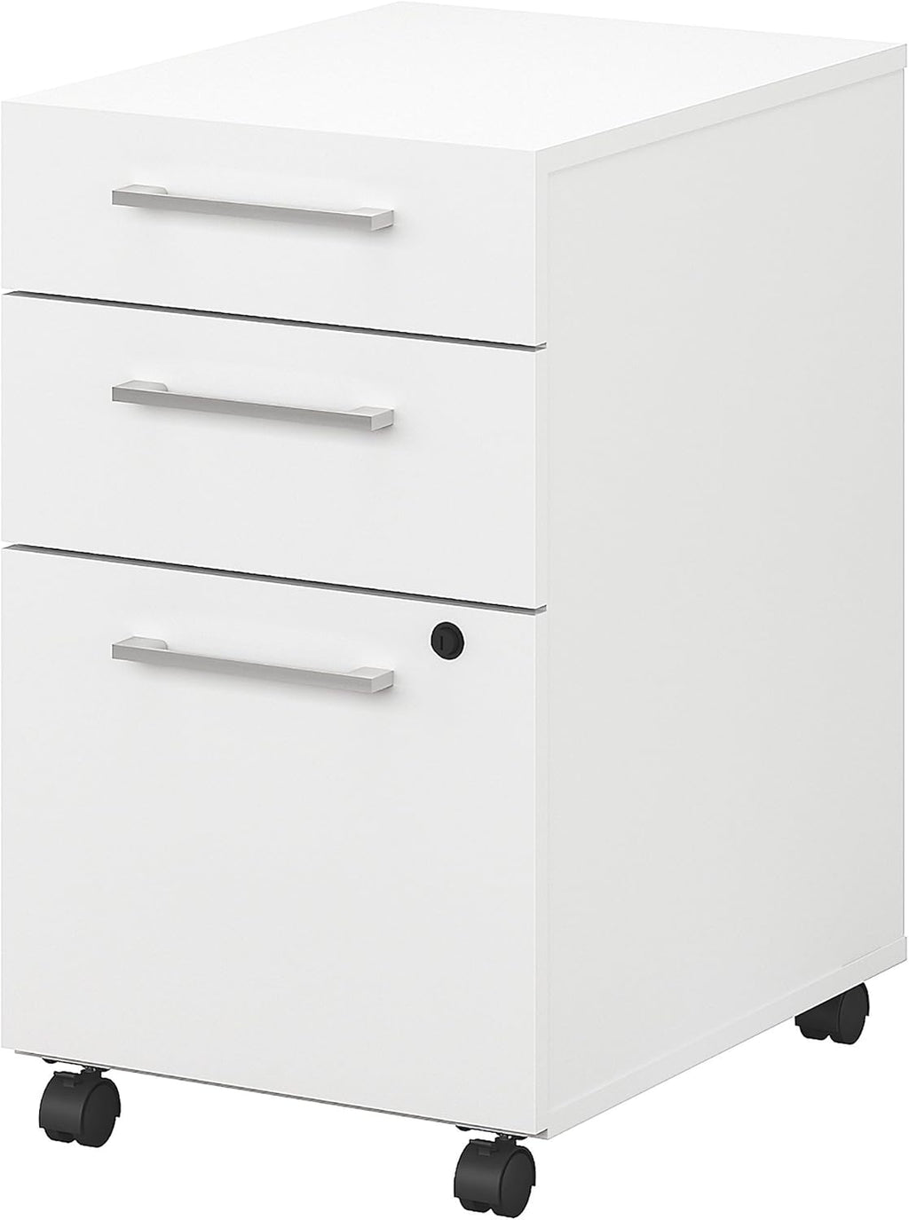 White 3 Drawer Mobile File Cabinet M51799