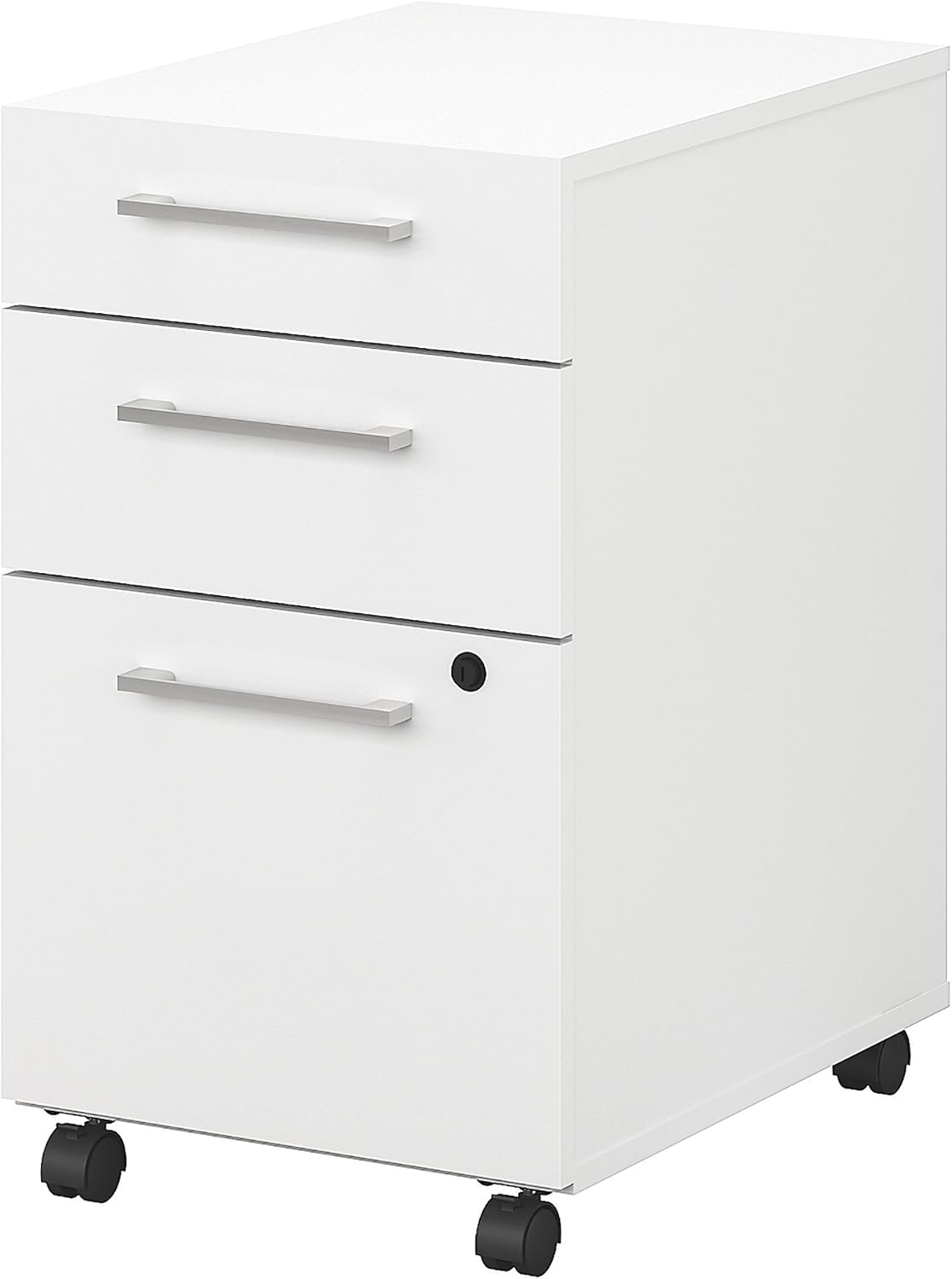 White 3 Drawer Mobile File Cabinet M51799