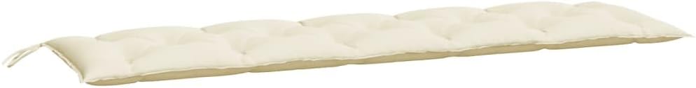Cream White Oxford Fabric Outdoor Bench Cushion G9954