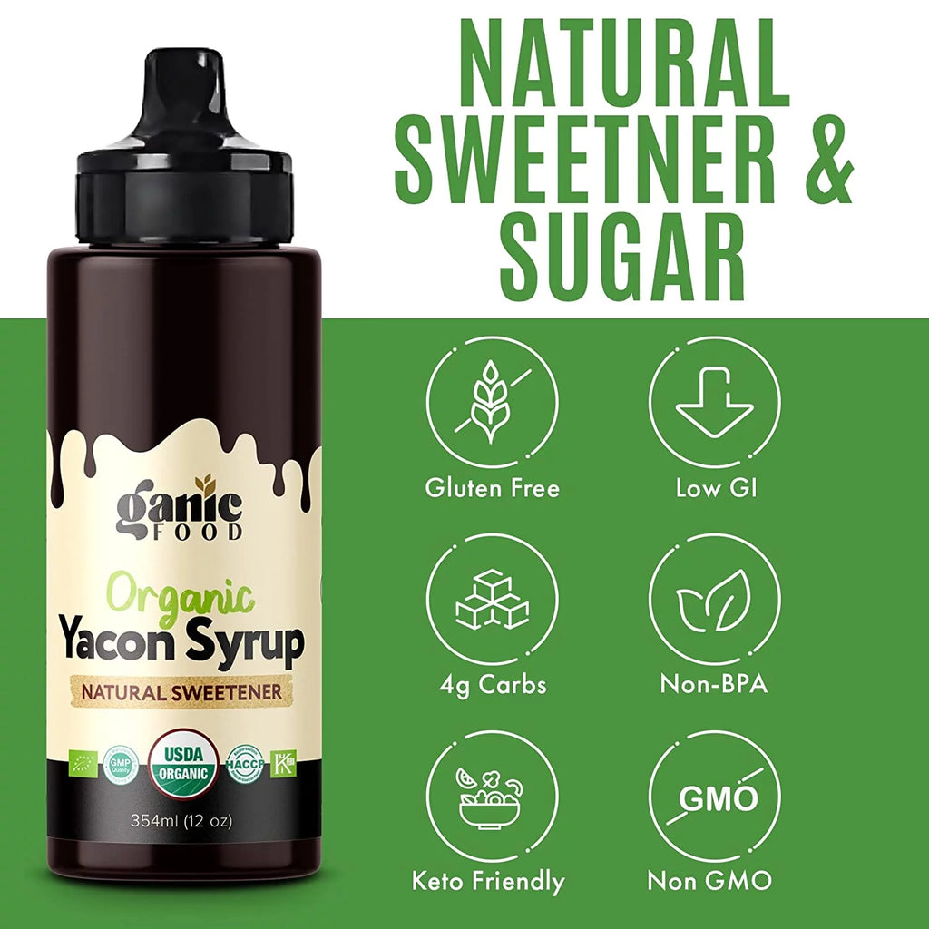 USDA Organic Yacon Syrup 12oz Natural Sweetener V5045
