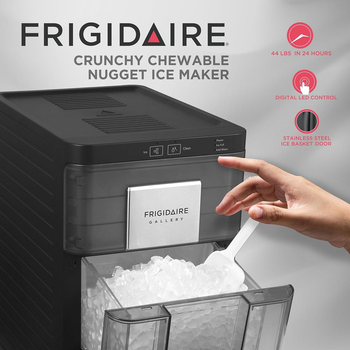 Black Countertop Nugget Ice Maker J80357