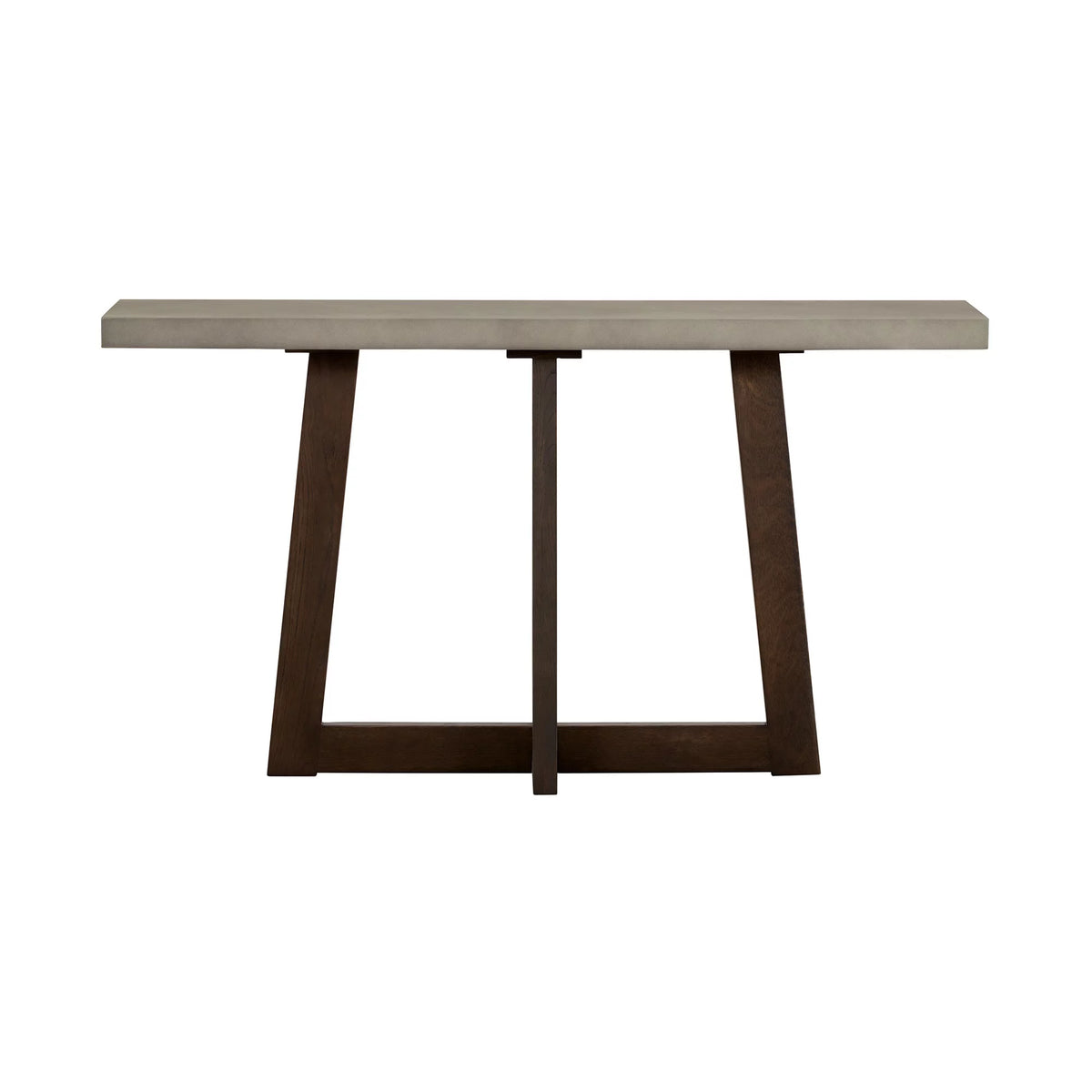 Gray Concrete and Dark Gray Oak Rectangle Console Table F294