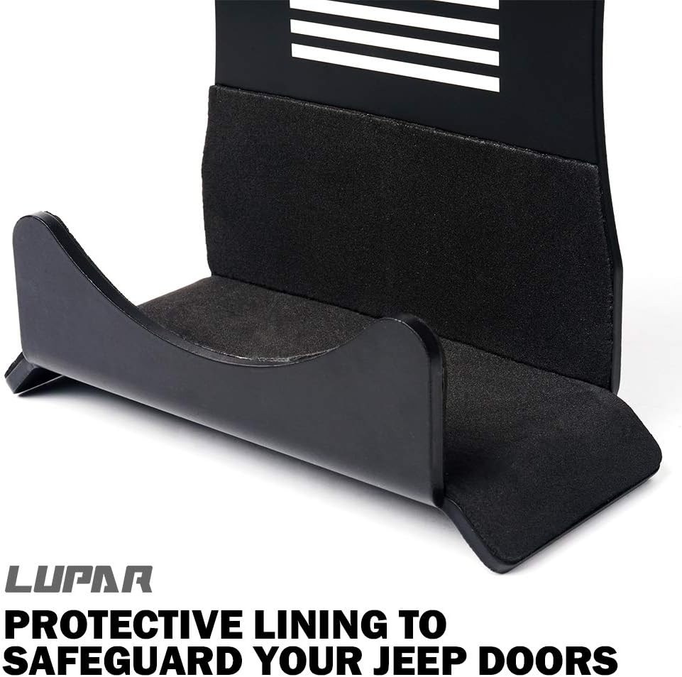 Aluminum Wall-Mounted Door Storage Rack Holder with Rubber Lining, 4 Pack B224695