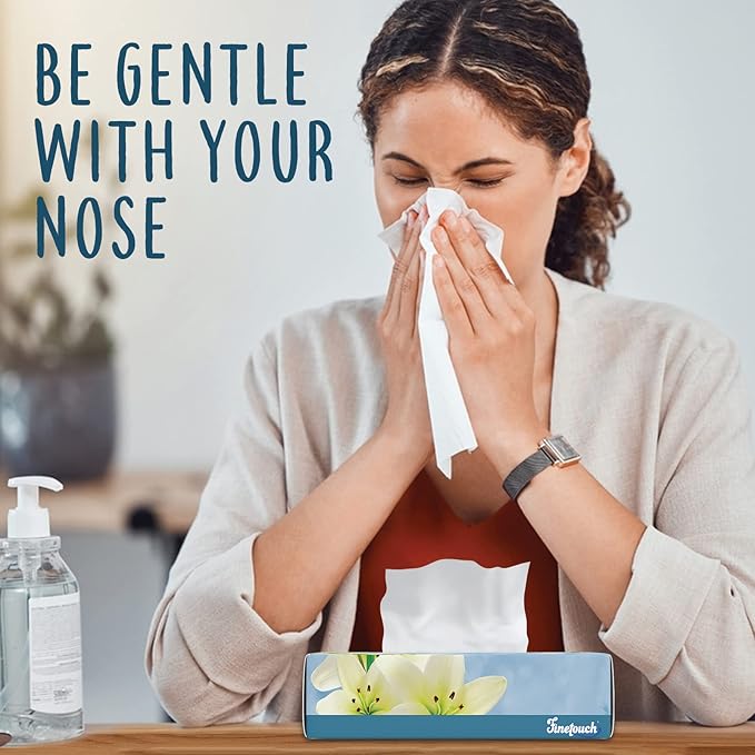 Soft 2 Ply Facial Tissues 130 Count Pack of 6 W612