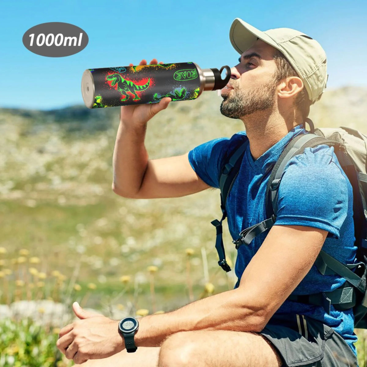 Stainless Steel Insulated Water Bottle with Straw Lid P20371