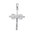 10kt White Gold Diamond Cross Pendant C794