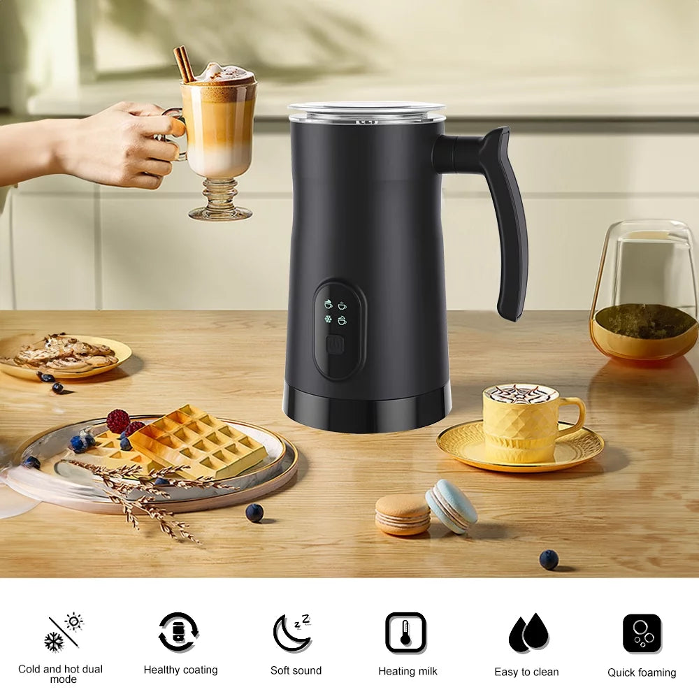 Electric Milk Frother and Steamer 4 in 1 Stainless Steel 400W 350ml H3621