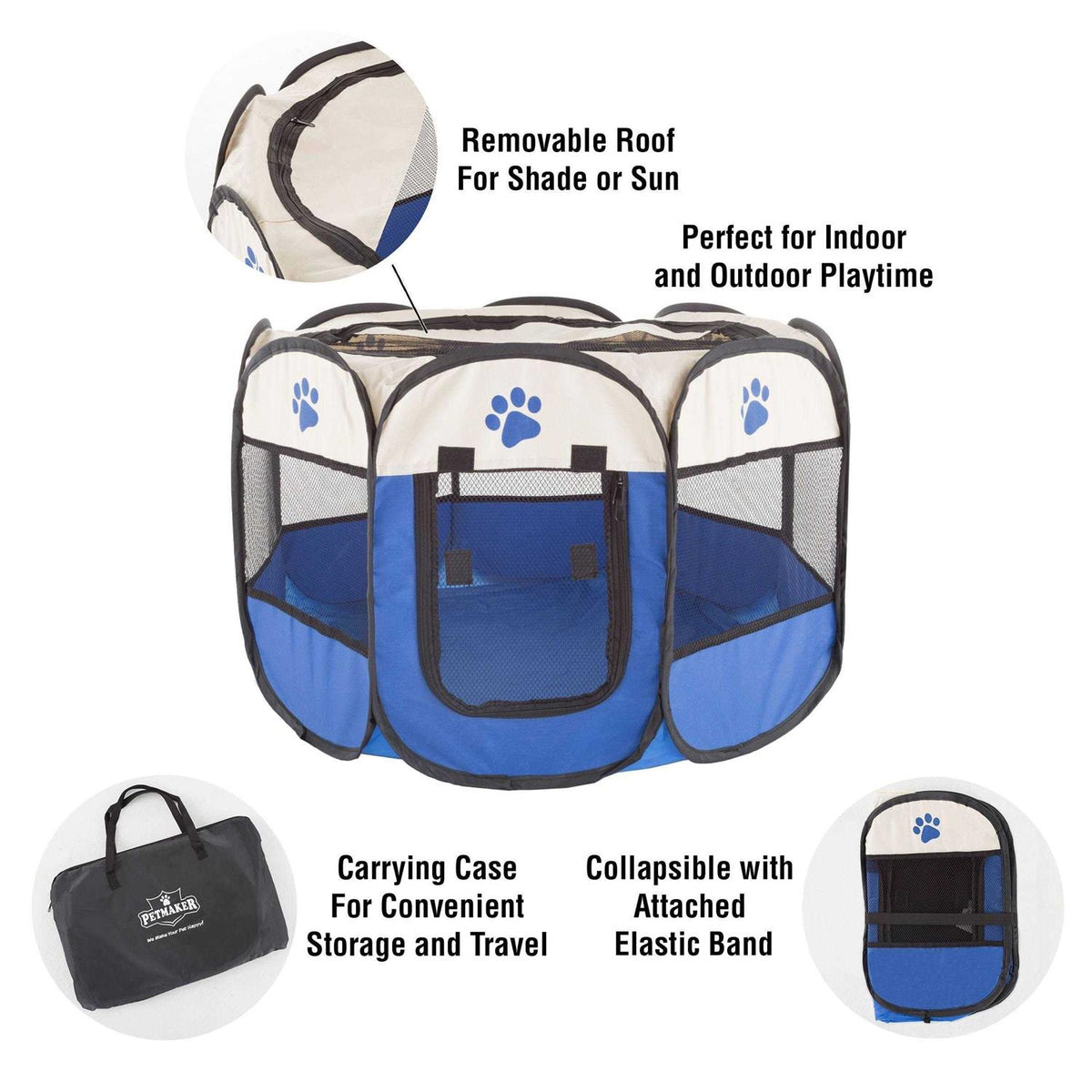 Portable Pop-Up Pet Play Pen with Carrying Bag K7393
