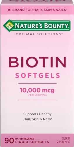 Biotin 10,000 mcg 90 Rapid Release Liquid Softgels U612372
