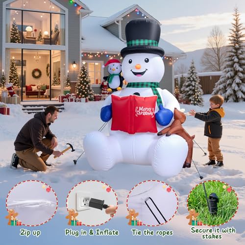 15FT Inflatable Snowman with LED Lights N88951