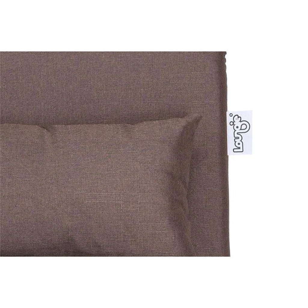 Brown Linen Floor Chair W499