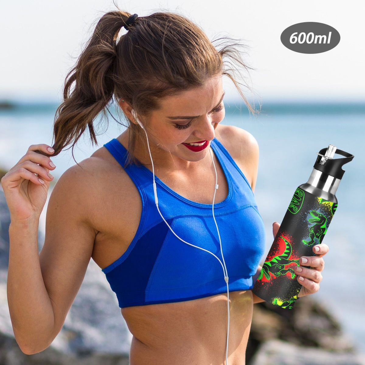 Stainless Steel Insulated Water Bottle with Straw Lid P20371