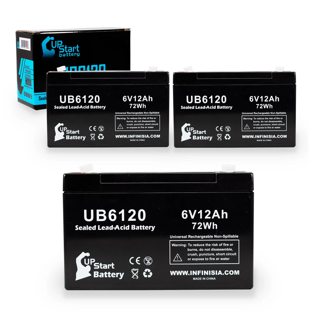 6V 12Ah Sealed Lead Acid Battery with F1 to F2 Terminal Adapters R5561