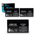 6V 12Ah Sealed Lead Acid Battery with F1 to F2 Terminal Adapters R5561