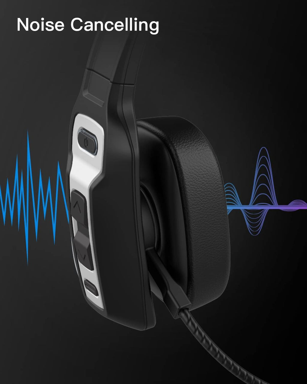 Bluetooth Headset with USB Dongle, Single-Ear Wireless Headset with Noise Cancelling Microphone, Pack of 2 Y384094