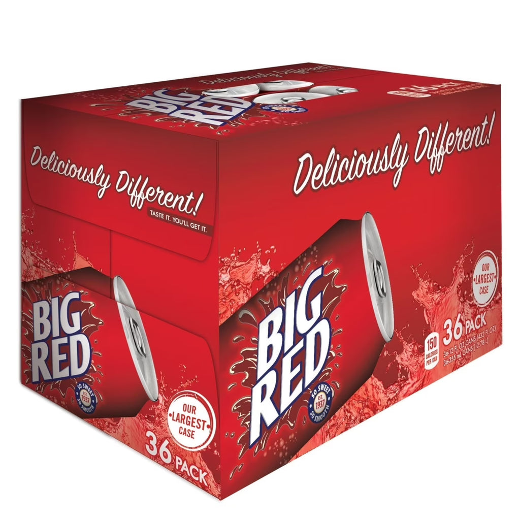 Big Red Soda 12 Ounce Cans 36 Count E178