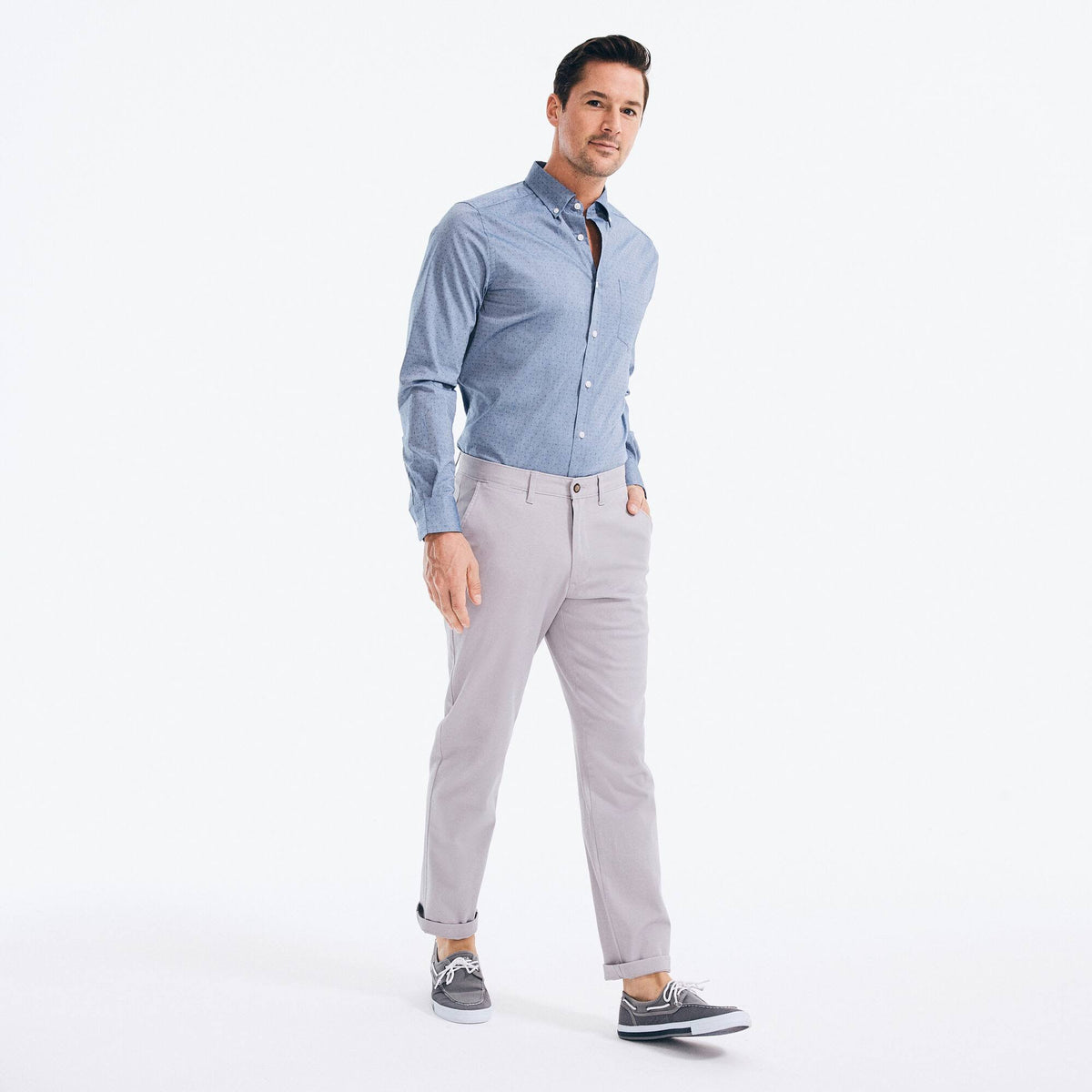 Grey Alloy Flat Front Deck Pant T534769