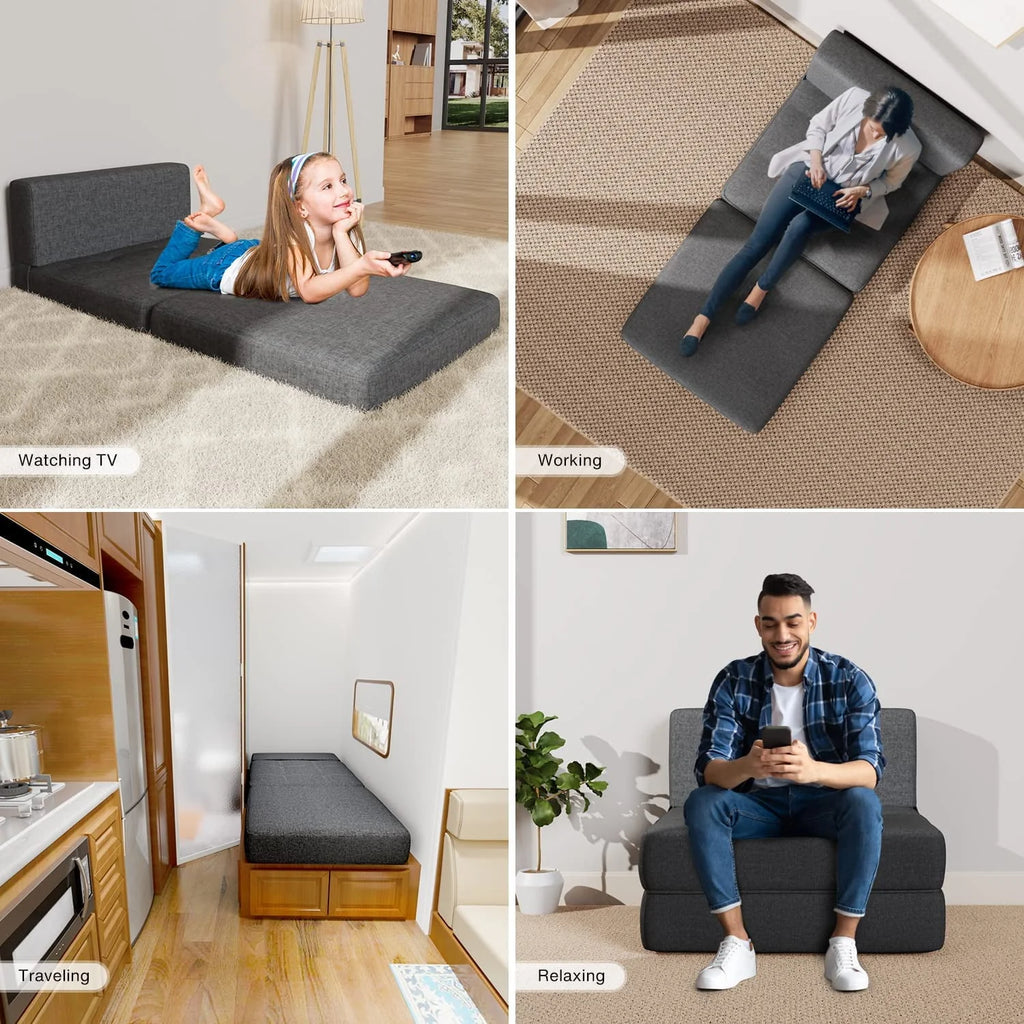 Light Gray Sleeper Sofa Bed E80367