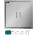 31 inch Stainless Steel BBQ Access Double Door with Paper Towel Holder F238