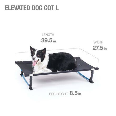 Black Elevated Dog Cot J12099
