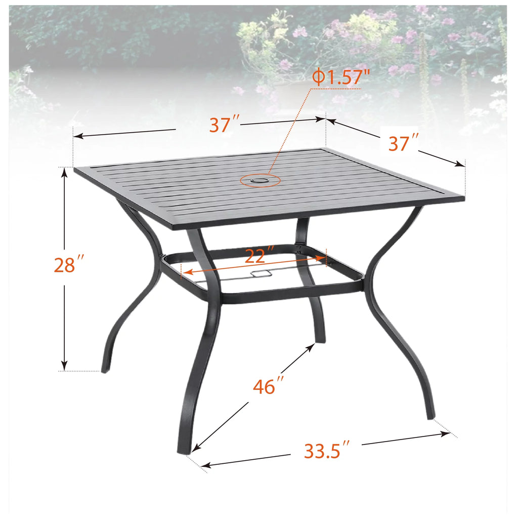 6-Piece Outdoor Patio Dining Set with 9 ft Umbrella H67736