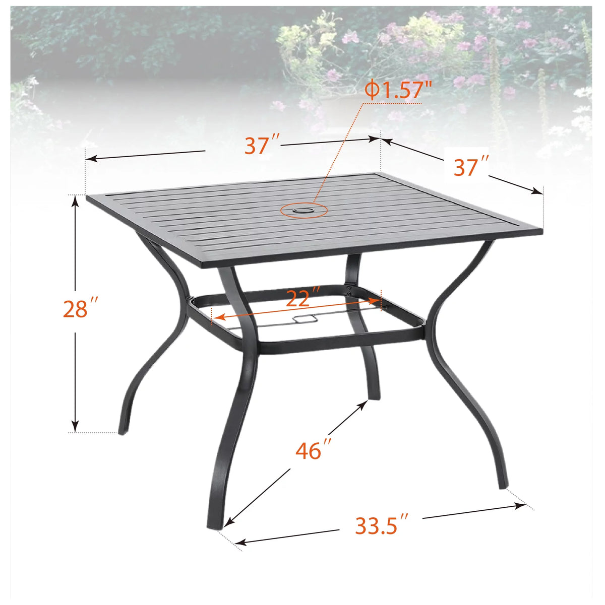 6-Piece Outdoor Patio Dining Set with 9 ft Umbrella H67736