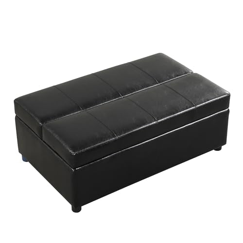 Light Gray Ottoman Folding Bed with Mattress B48181