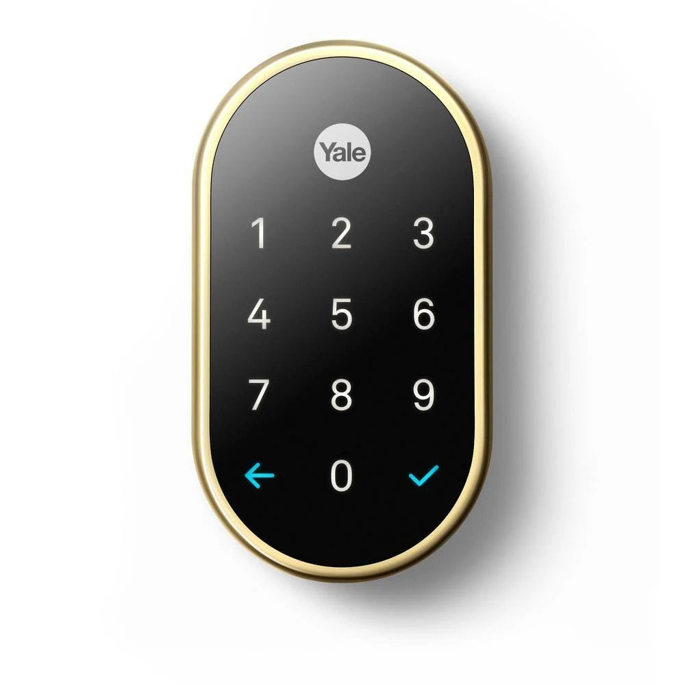 Video Doorbell and Lock in Polished Brass with Nest Connect Q1223