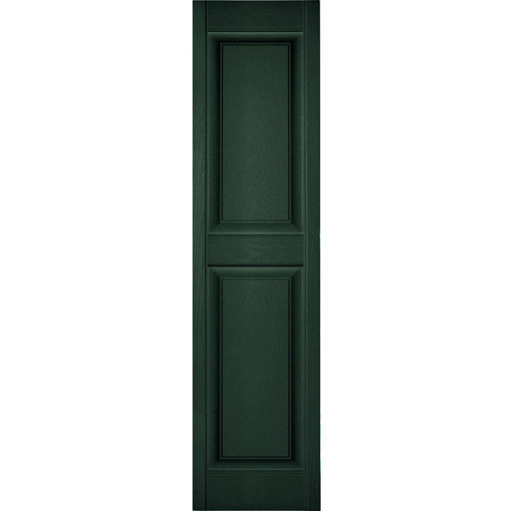 14 3/4x22W x 43x22H Vinyl Raised Panel Shutters W48402