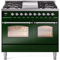 40 Dual Fuel Natural Gas Range Emerald Green Chrome Trim J572