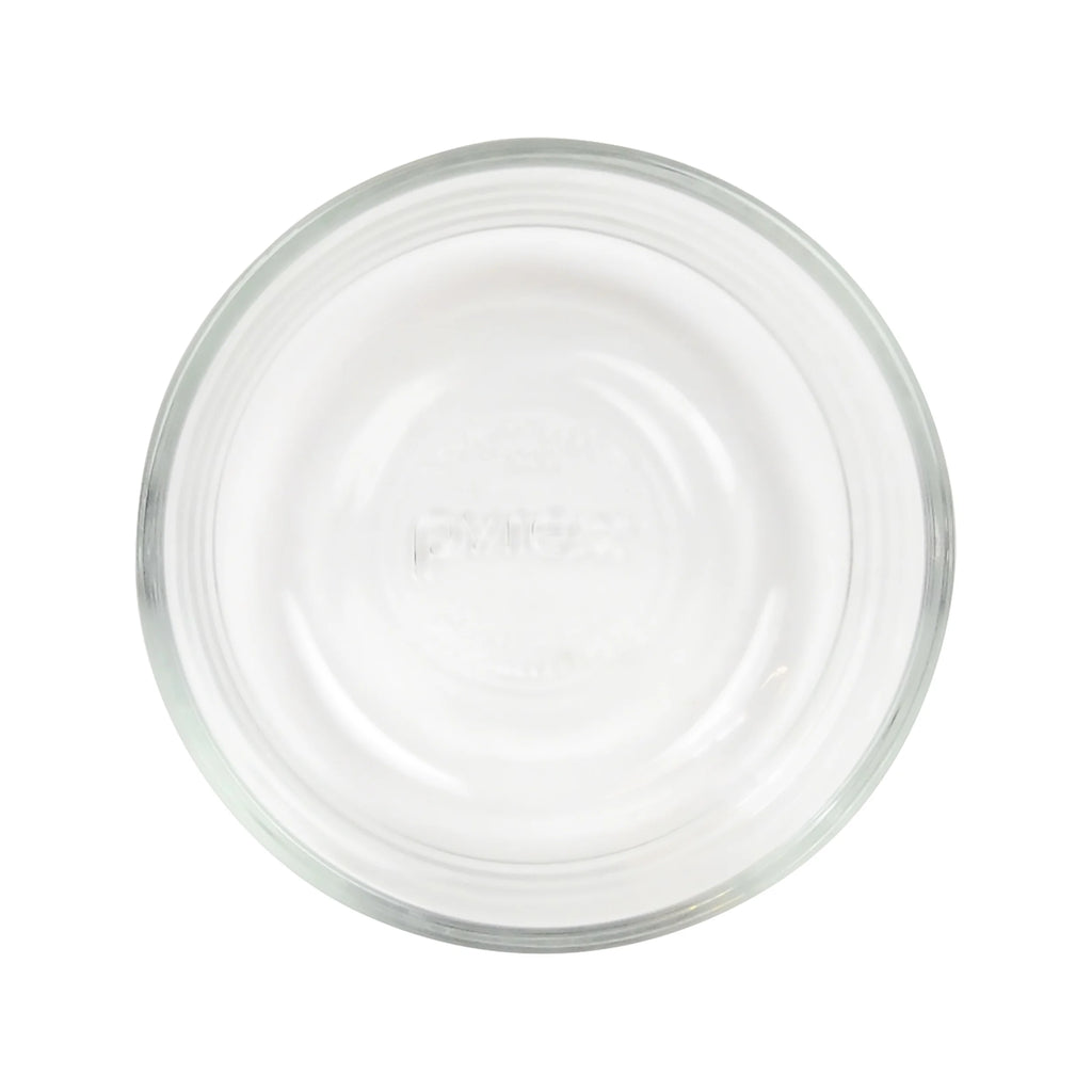 1-Cup Clear Round Glass Food Storage Bowl with Blue Lid, 6-Pack P21418