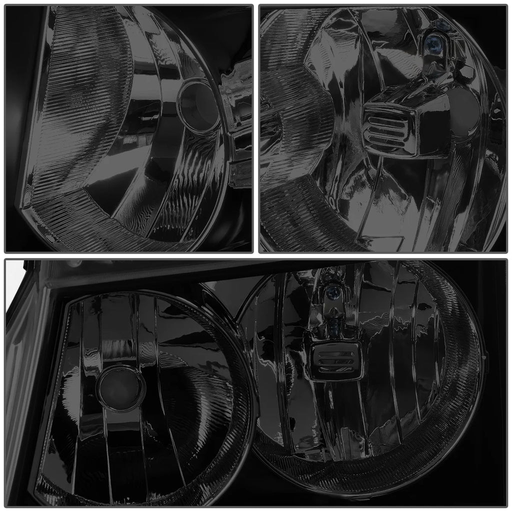 Smoked Housing Clear Corner Headlamp Left + Right V926