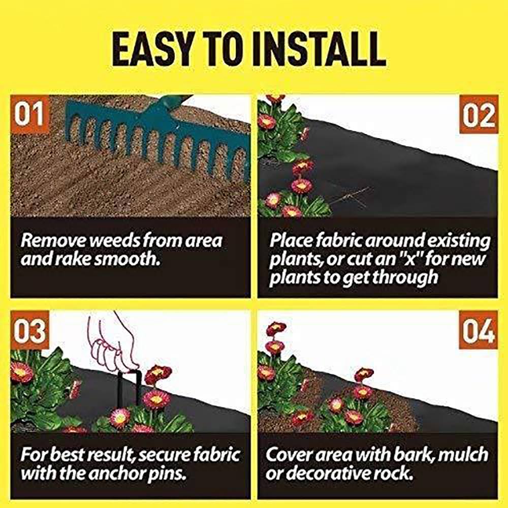 Woven Weed Barrier 3 x 100 foot Black 2 Pack M404