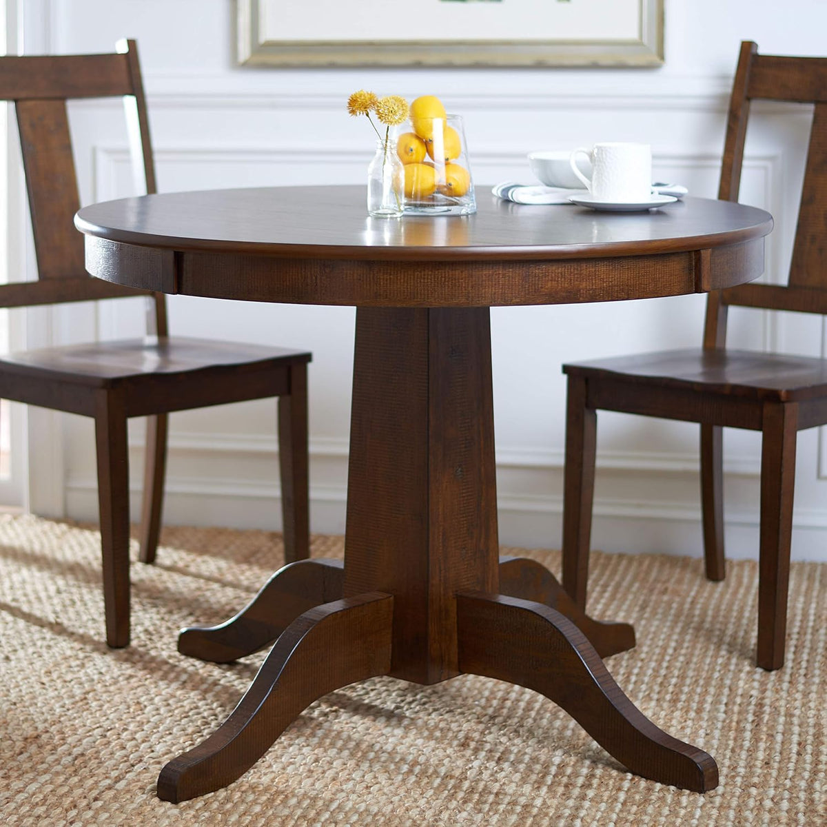 Rustic Café Brown Round Dining Table F850716