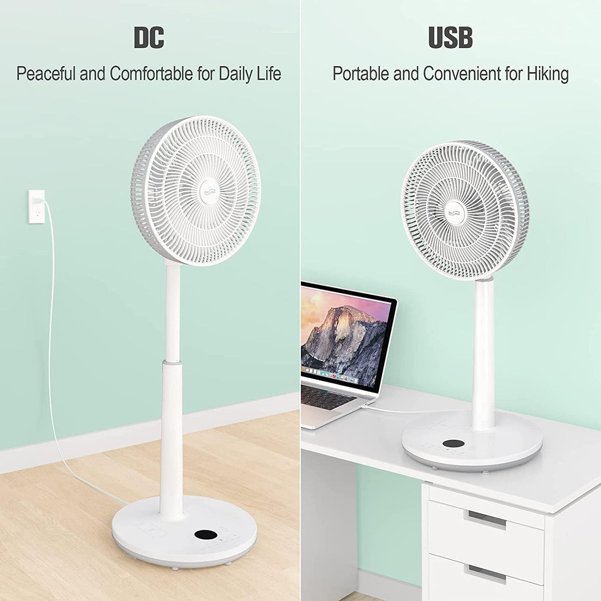 Adjustable Height Oscillating Pedestal Fan with Remote J283458