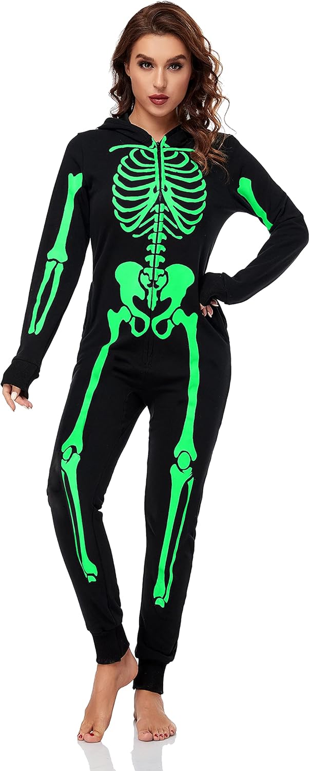 Glow in The Dark Skeleton Onesie Pajama E99939