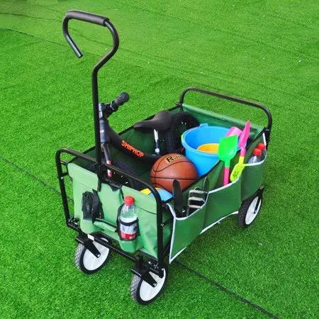 Rolling Utility Cart with Wheels and Adjustable Handle K237