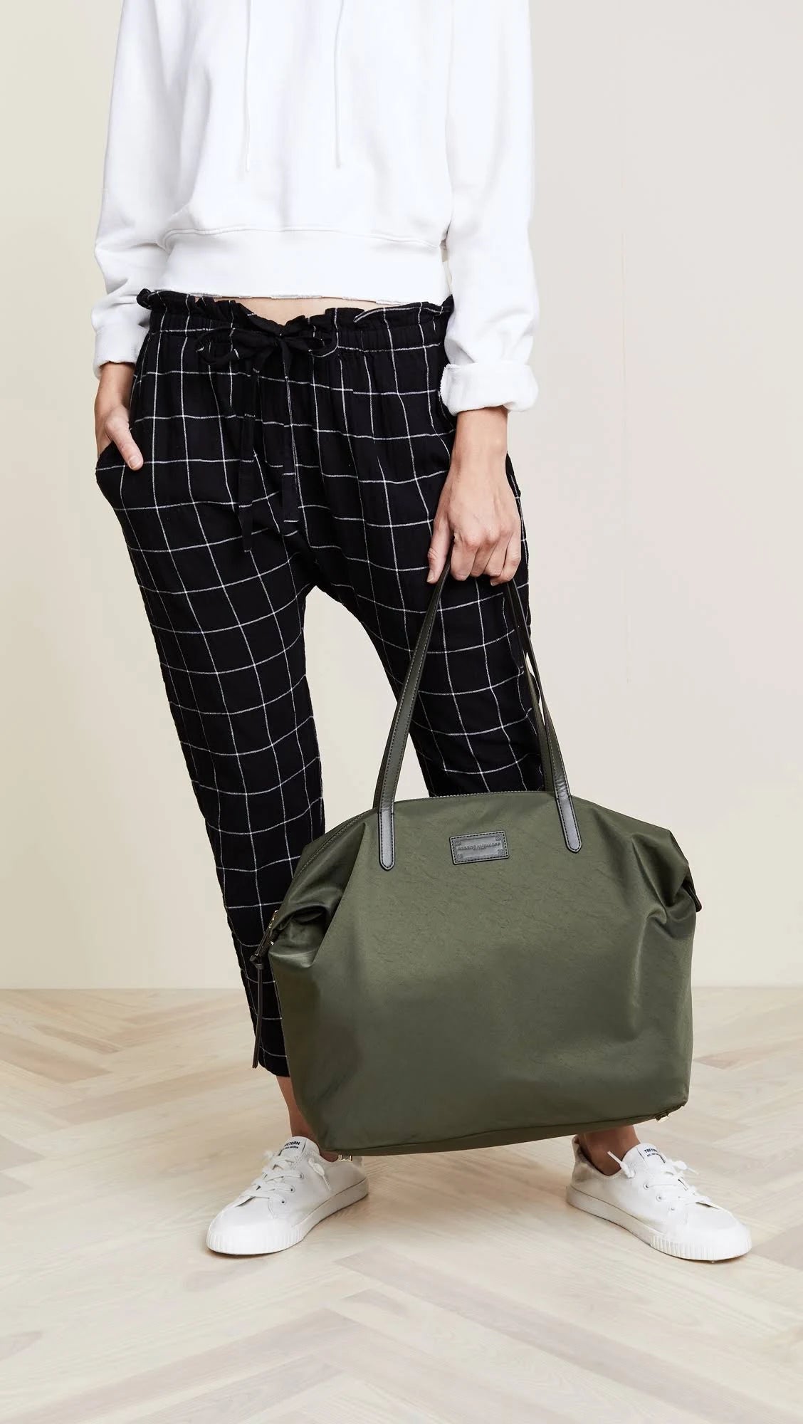 Washed Nylon Tote A86637