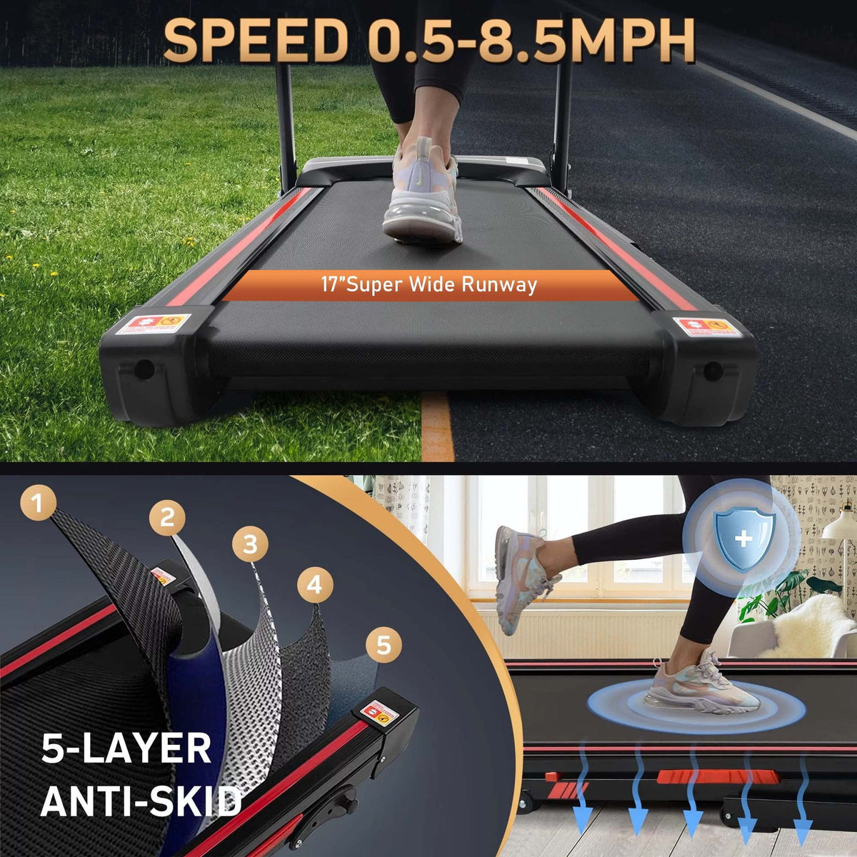 3.5 HP Folding Treadmill with Incline U39260