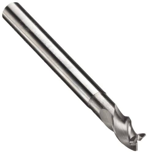 Carbide Corner Radius End Mill, Long Reach, Uncoated Bright Finish, 40-Degree, 3-Flute Y295