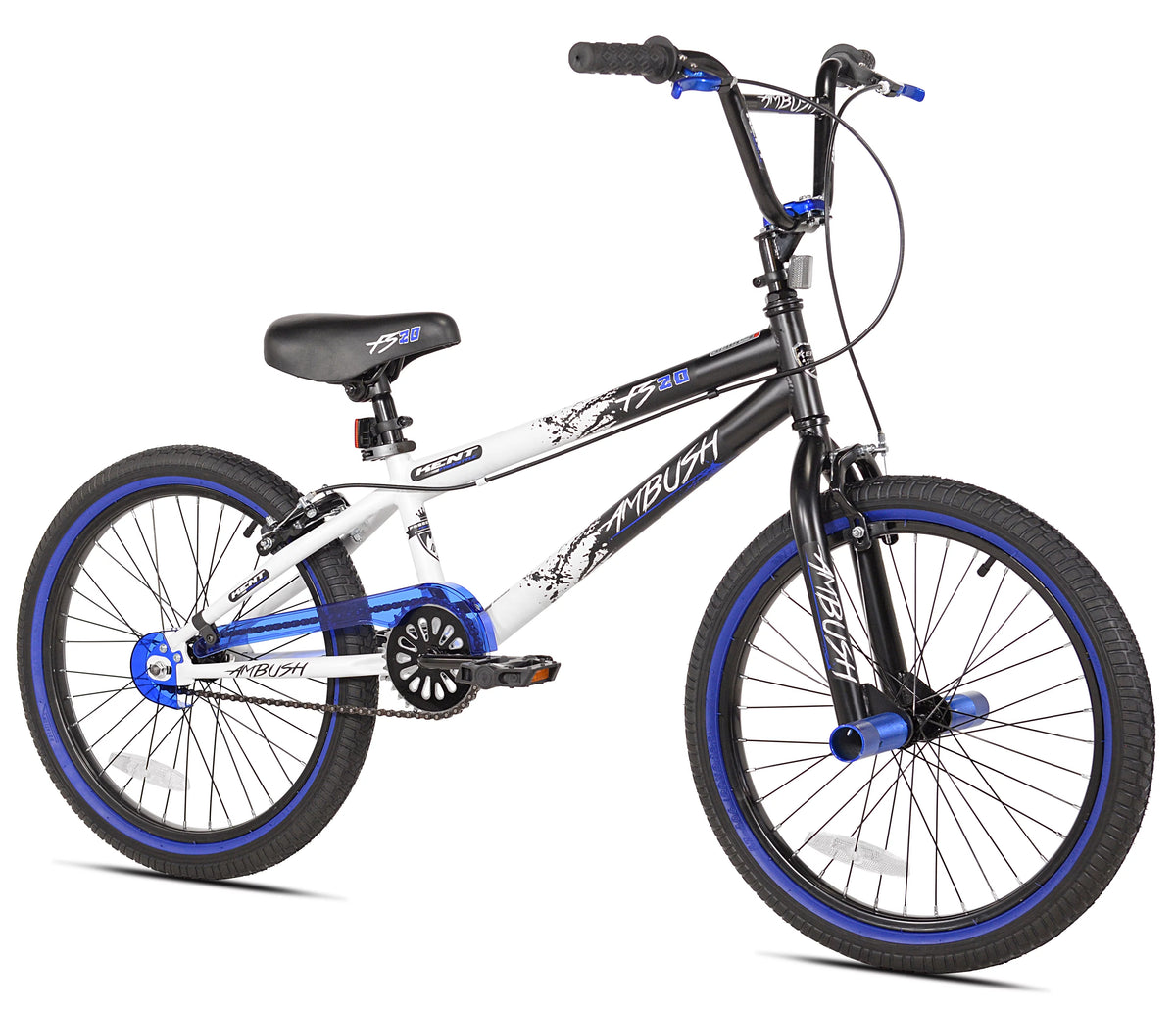 20 Boy's BMX Child Bike Black/Blue Q874270