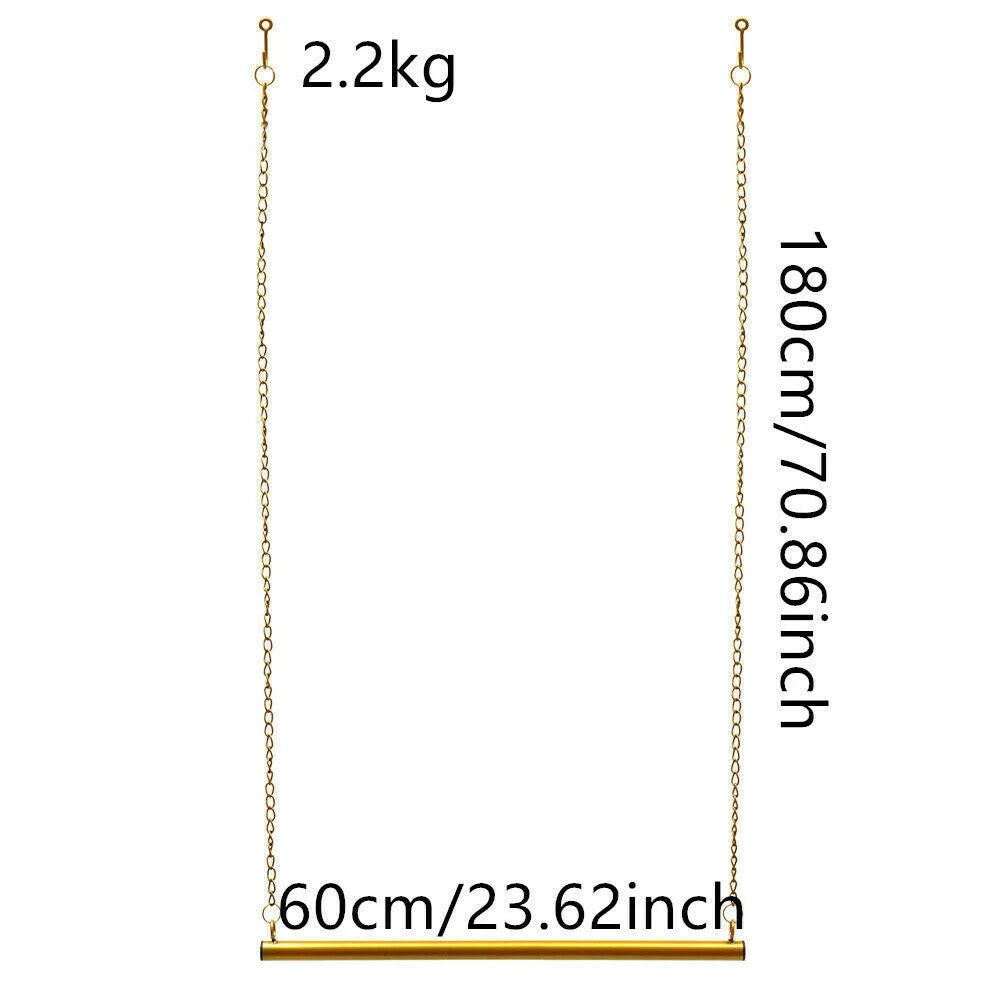 Gold Rod Ceiling-Mounted Clothes Rack A615